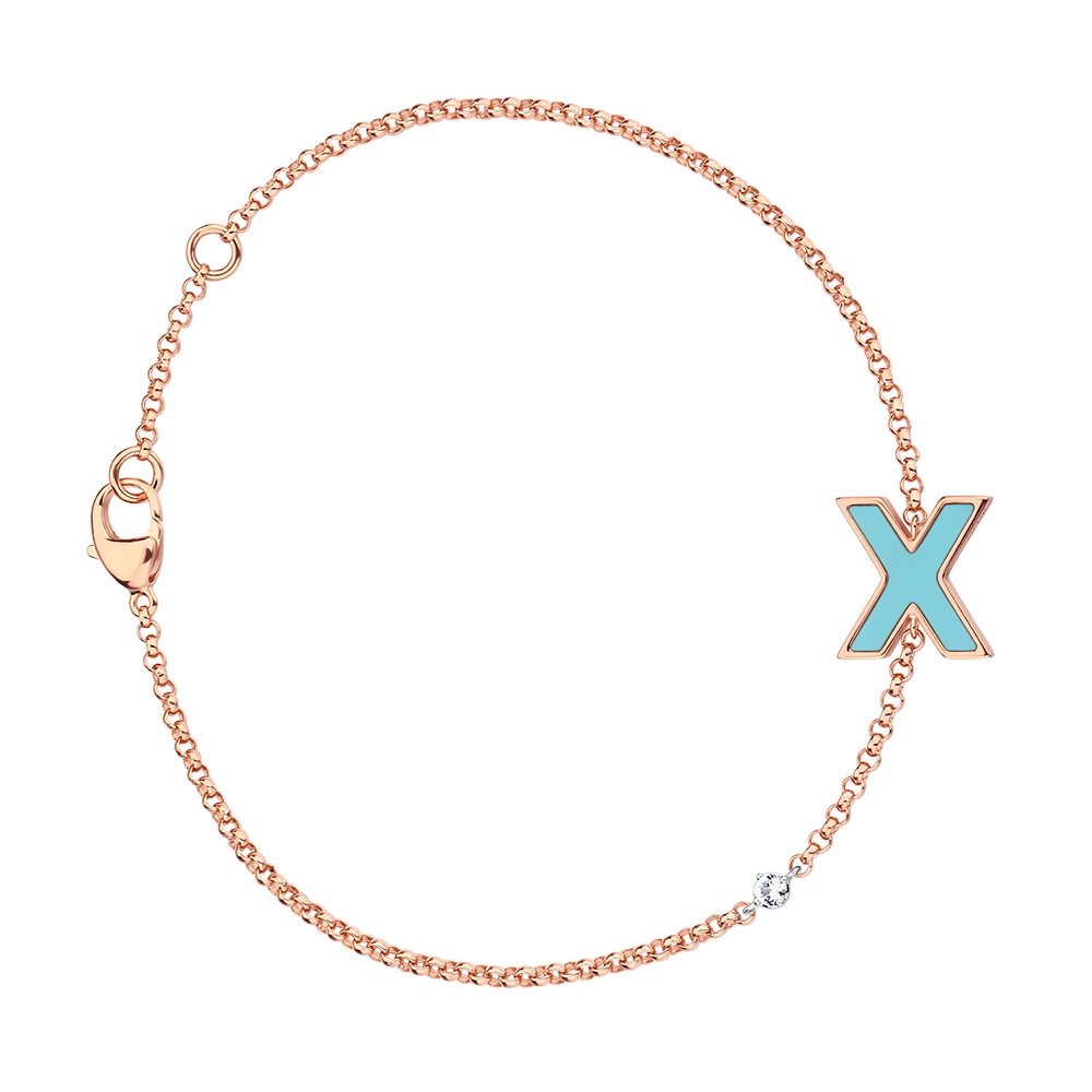 Letter X bracelet