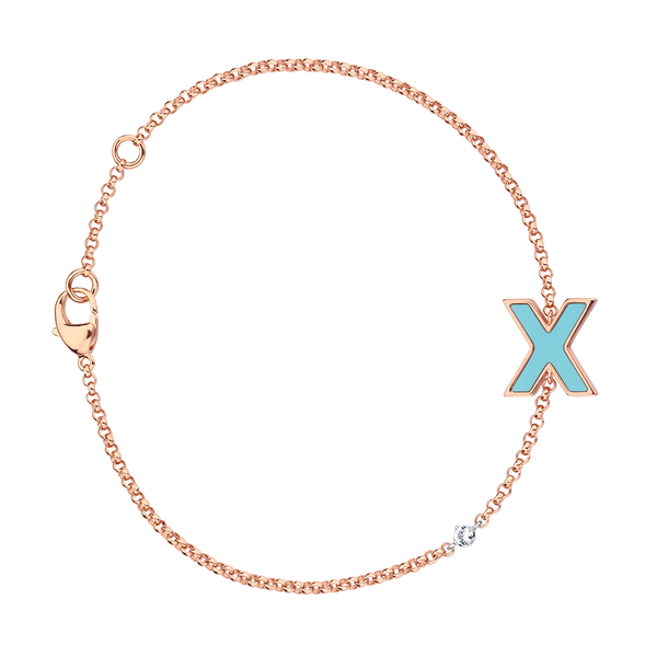 Letter X bracelet